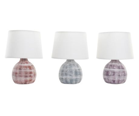 Настолна лампа DKD Home Decor 25W Червен Син Бял Кестен Тъмно сив 220 V (18 x 18 x 26 cm) (3 броя)