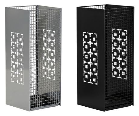 поставка за чадъри DKD Home Decor Черен Сив Метал (19 x 19 x 47,5 cm) (2 броя)