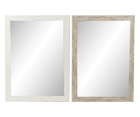 Стенно огледало DKD Home Decor Кристал (2 pcs) (70 x 2 x 96 cm)