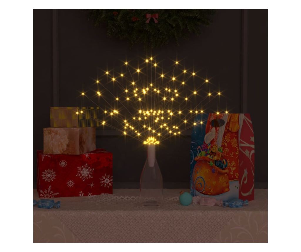 Božićna svjetiljka s vatrometom, 140 LED-ica, toplo bijela, 20 cm - 3