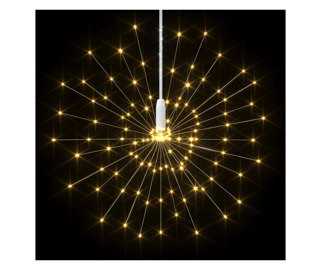 Božićna svjetiljka s vatrometom, 140 LED-ica, toplo bijela, 20 cm - 6