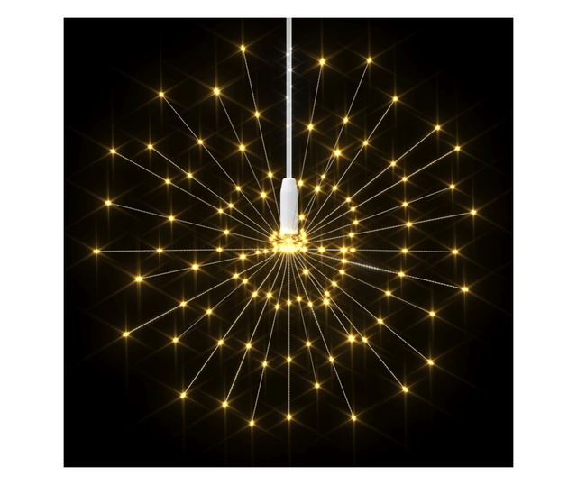 Božićne svjetiljke s vatrometom, 4 kom., 560 LED, toplo bijelo, 20 cm