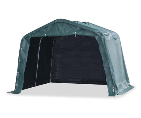 sötétzöld elmozdítható PVC állattartó sátor 550 g/m² 3,3x3,2 m