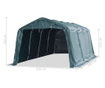 sötétzöld elmozdítható PVC állattartó sátor 550 g/m² 3,3 x 6,4 m