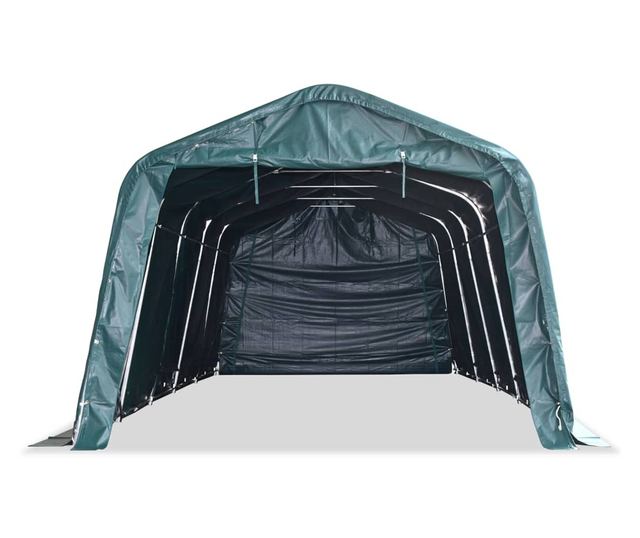 Uklonjivi šator za stoku PVC 550 g/m² 3,3 x 8 m tamnozeleni