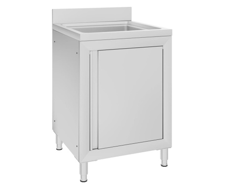 Търговски кухненски шкаф за мивка 60x60x96 см инокс