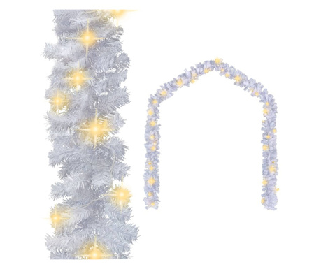 Коледен гирлянд с LED лампички, 10 м, бял