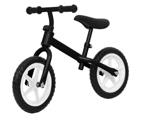 Детски велосипед за балансиране, гуми 12 цола, черен