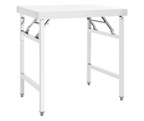 Sklopivi kuhinjski radni stol 85 x 60 x 80 cm nehrđajući čelik