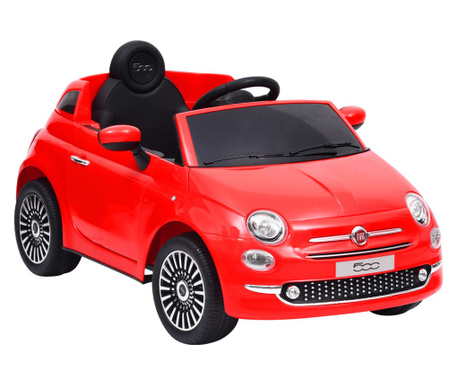 Детска електрическа кола Fiat 500, червена