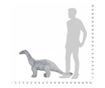 álló, szürke plüss brachiosaurus XXL