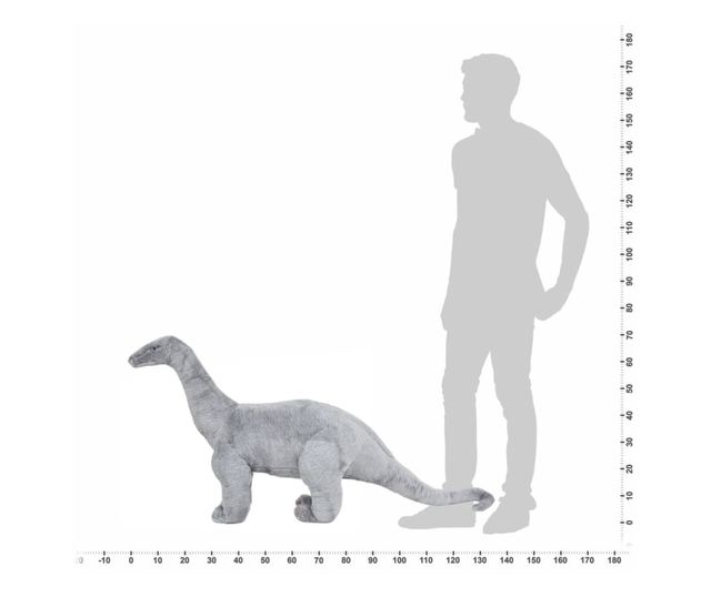 álló, szürke plüss brachiosaurus XXL