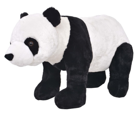 Плюшена панда за яздене, черно и бяло, XXL