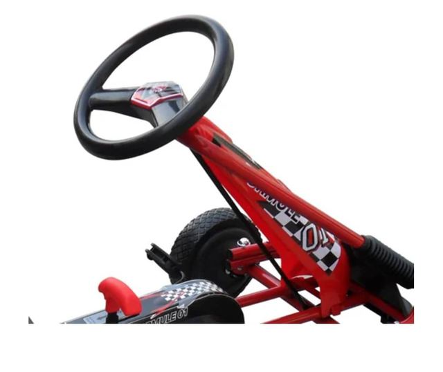 Crveni Go kart s podesivim sjedalom pedalama