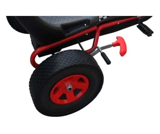Crveni Go kart s podesivim sjedalom pedalama