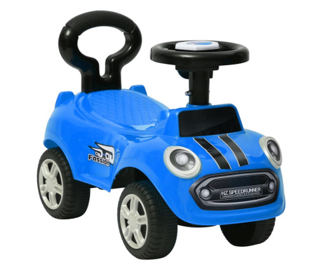 kék pedálos autó