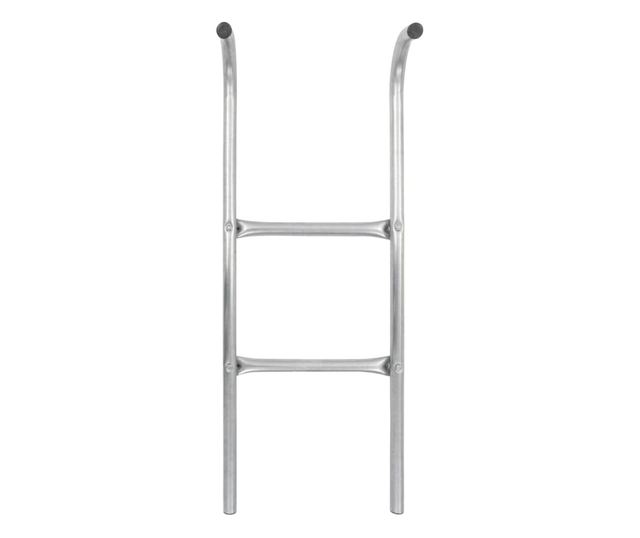Ljestve za trampolin s 2 prečke čelične srebrne 72 cm