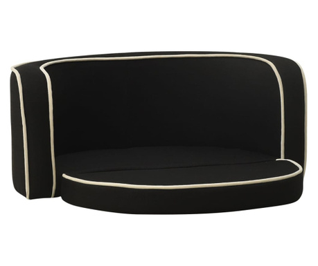 Canapea de caini pliabila, negru, 76x71x30 cm, in, cu perna