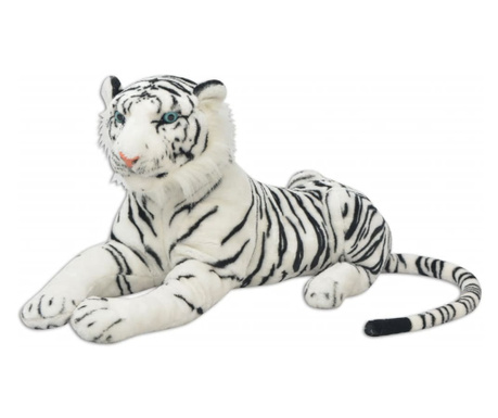 Плюшена детска играчка-тигър, бяла, XXL