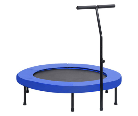 Fitnes trampolin z ročajem in varnostno oblogo 122 cm