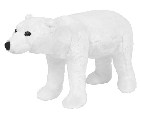 Stojící plyšová hračka, lední medvěd, bílý, XXL