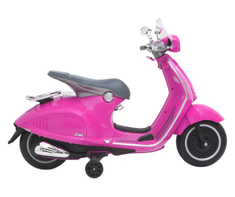 Zabawkowy motocykl elektryczny Vespa GTS300, różowy