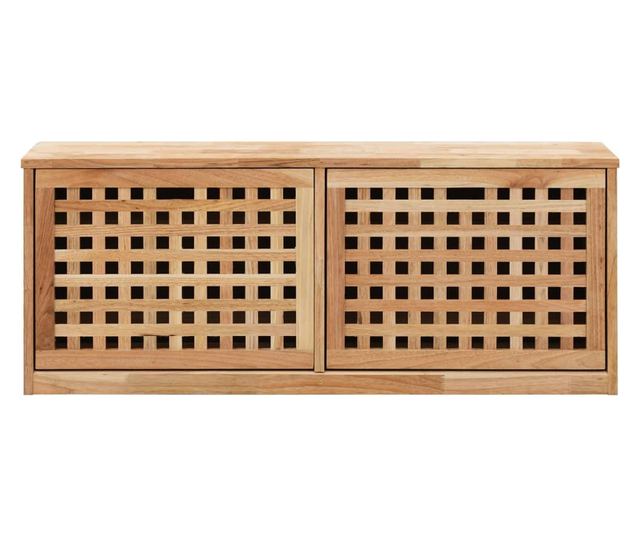 Klupa za pohranu cipela, 94x20x38 cm, masivno drvo oraha