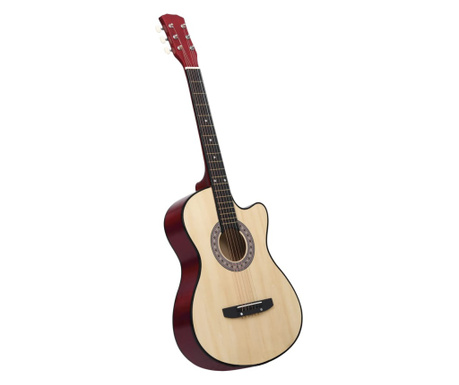 Уестърн акустична cutaway китара с 6 струни, 38", липово дърво