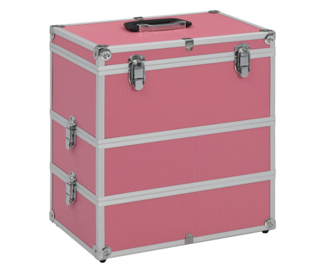 Βαλίτσα Μακιγιάζ Ροζ 37 x 24 x 40 εκ. από Αλουμίνιο