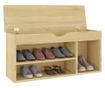 Bancheta pantofar cu perna, stejar sonoma, 104x30x49 cm, PAL