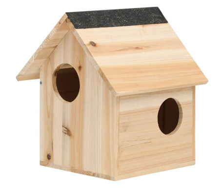 Domek dla wiewiórki, lite drewno jodłowe, 26x25x29 cm