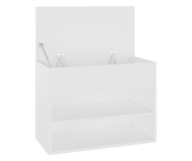 Bancheta pantofar, alb, 60x30x45 cm, PAL
