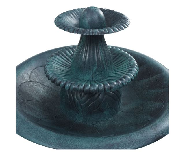 Ptičja kupka s fontanom zelena 50 x 91 cm plastična