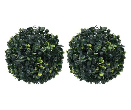 Umetni pušpani okrogli 2 kosa 22 cm 