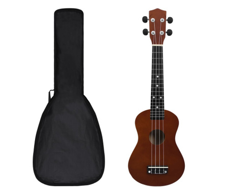 Set dječjeg ukulelea Soprano s torbom boja tamnog drva 23 "