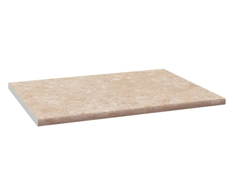 bézs forgácslap márványtextúrájú konyhapult 80 x 60 x 2,8 cm