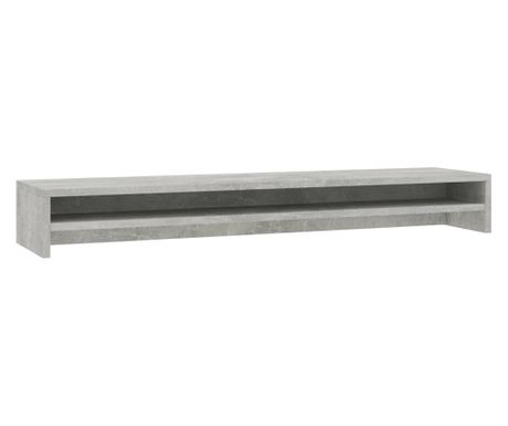 Stalak za monitor siva boja betona 100 x 24 x 13 cm od iverice 