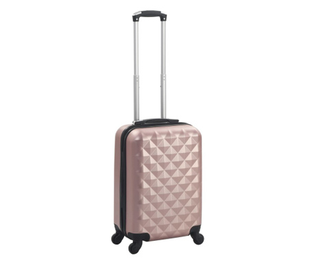 Trd potovalni kovček rožnato zlat ABS