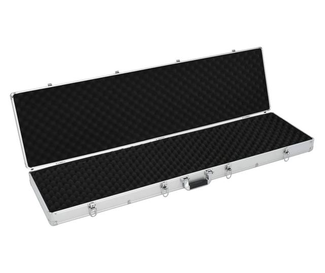 Kutija za oružje srebrna 134 x 35 x 12 cm aluminijska
