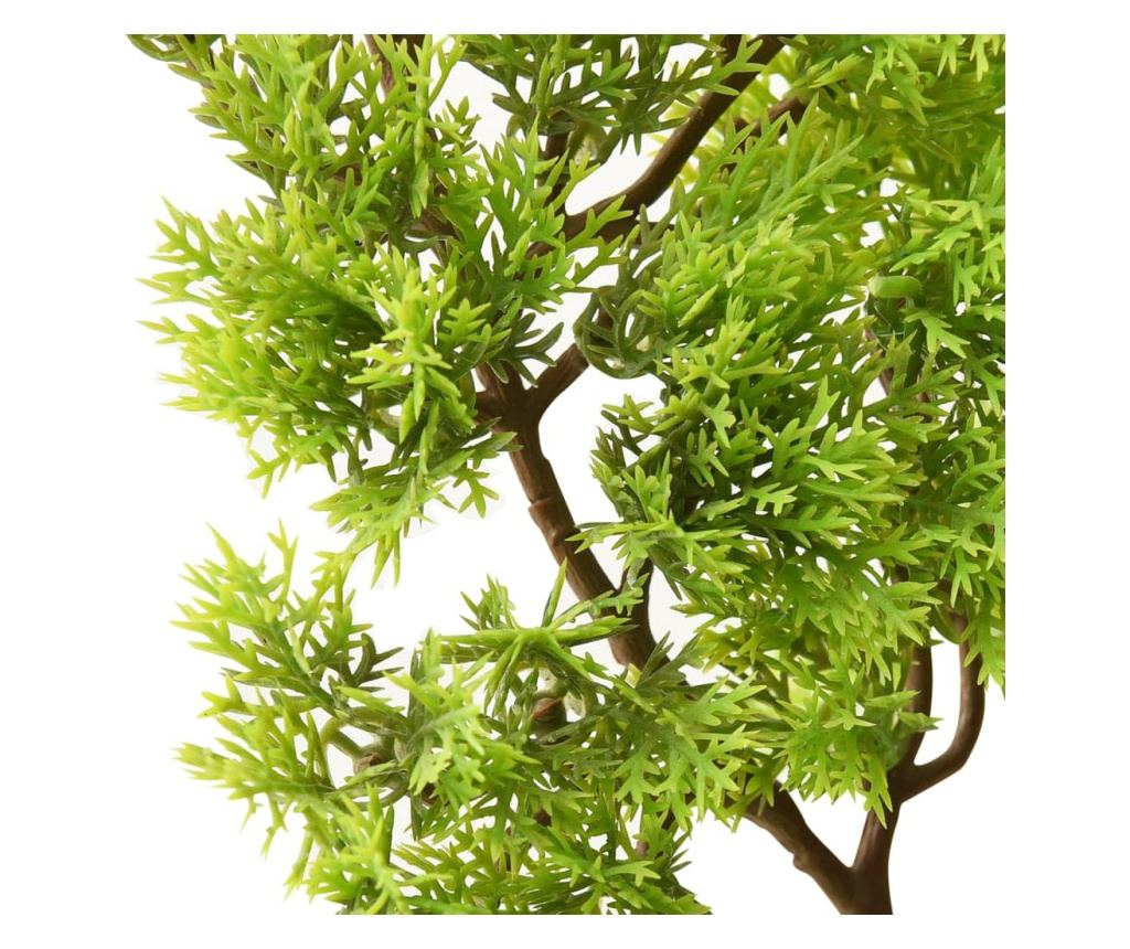 Umjetni bonsai čempres s loncem, zelen, 60 cm - 4