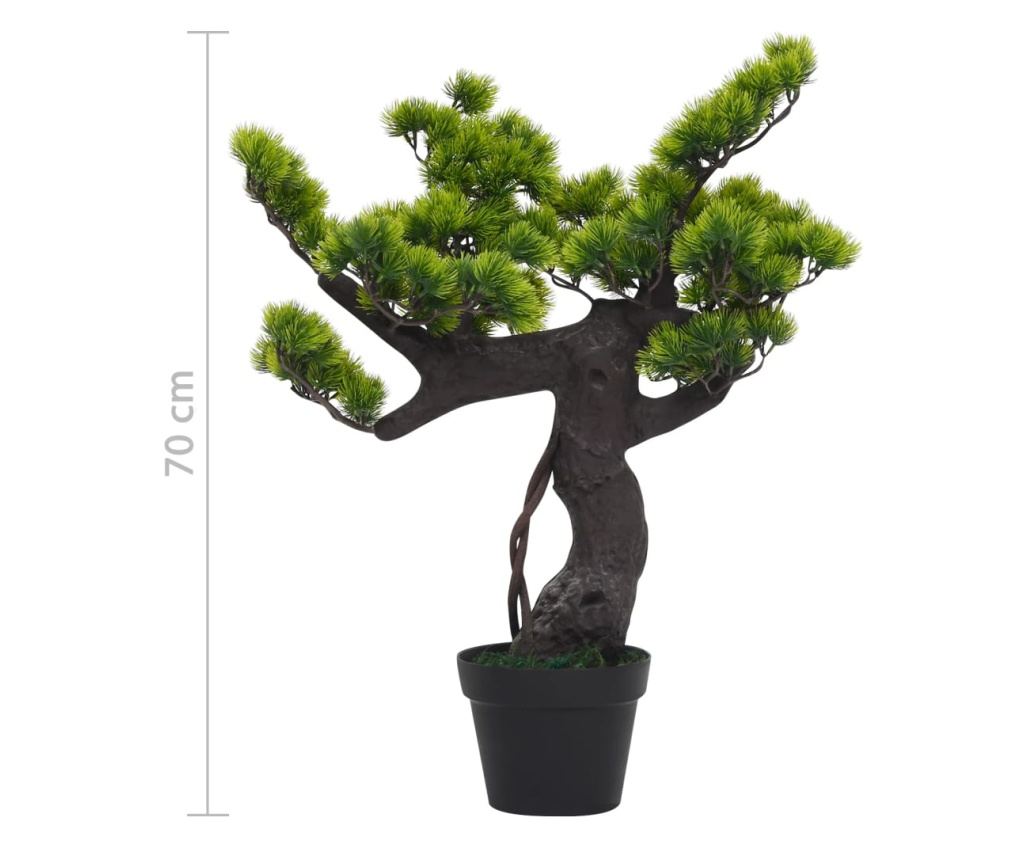 Umjetni bonsai Pinus s loncem, zelen, 70 cm - 7