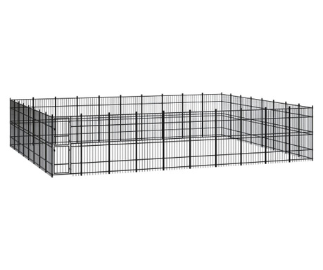 Kojec zewnętrzny dla psa, stalowy, 73,73 m²