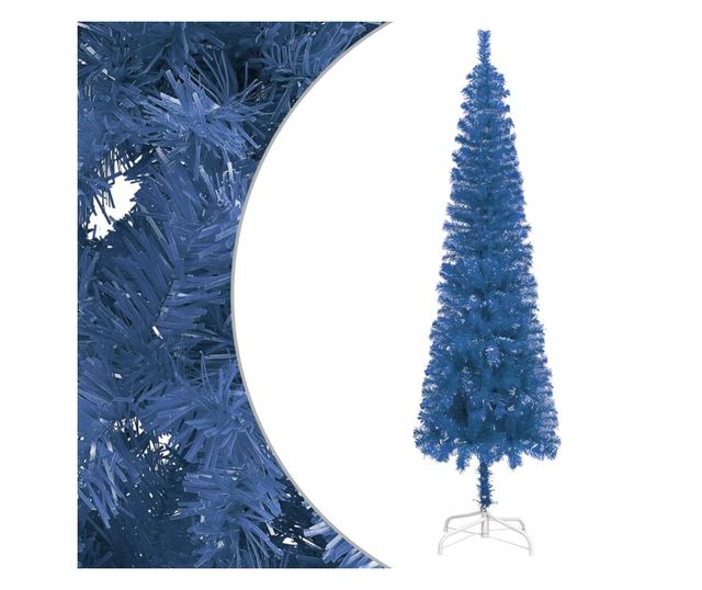 Umjetno božićno drvce tanko, plavo, 120 cm