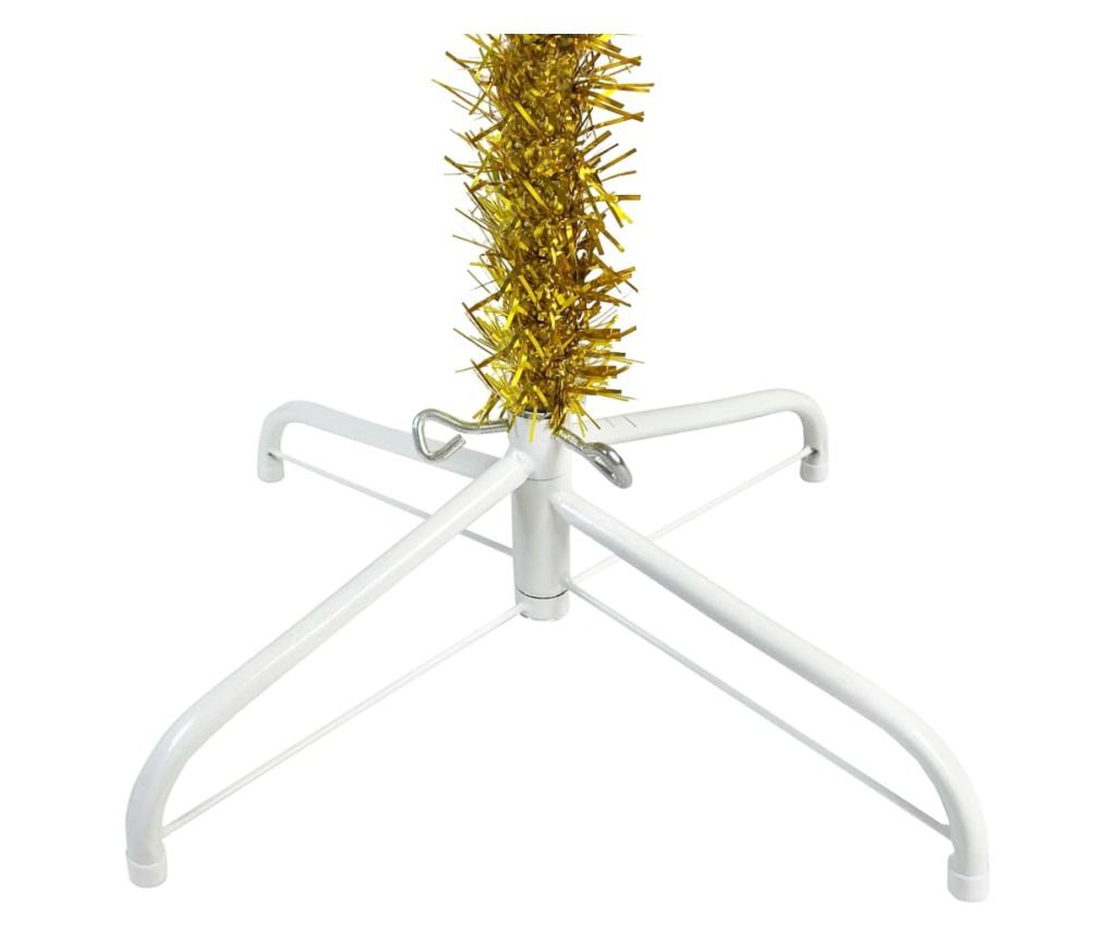 Uski umjetni božićni bor, zlatni, 240 cm - 5