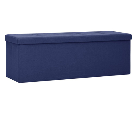 Skládací úložná lavice modrá umělý len