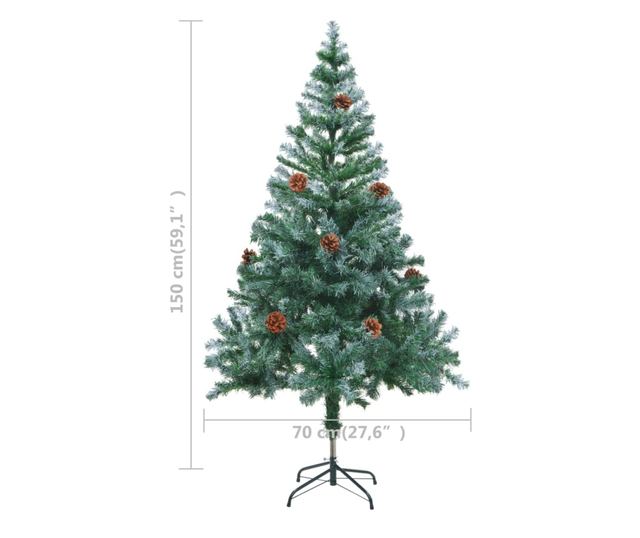 Umjetno božićno drvce s češerima 150 cm