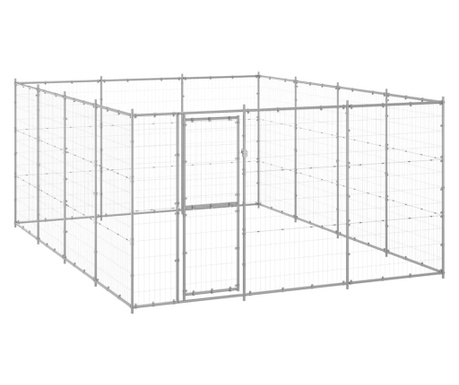 kültéri horganyozott acél kutyakennel 14,52 m²