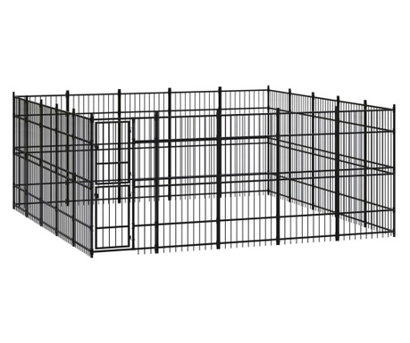 Vanjski kavez za pse čelični 23,04 m²
