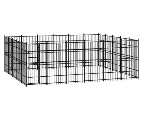 Vanjski kavez za pse čelični 27,65 m²