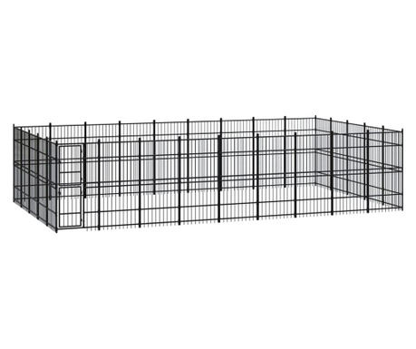 Vanjski kavez za pse čelični 41,47 m²